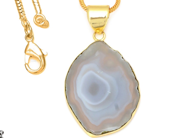 Agate Stalactite Pendant Necklaces & FREE 3MM Italian 925 Sterling Silver Chain GPH26