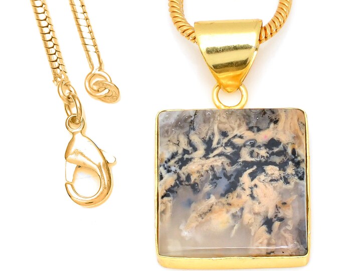 Scenic Agate Pendant Necklaces & FREE 3MM Italian 925 Sterling Silver Chain GPH449