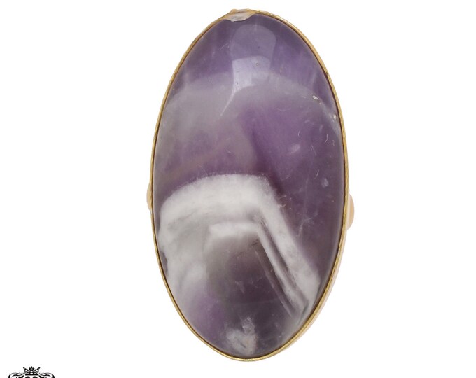 Size 6.5 - Size 8 Chevron Amethyst Ring Meditation Ring 24K Gold Ring GPR412