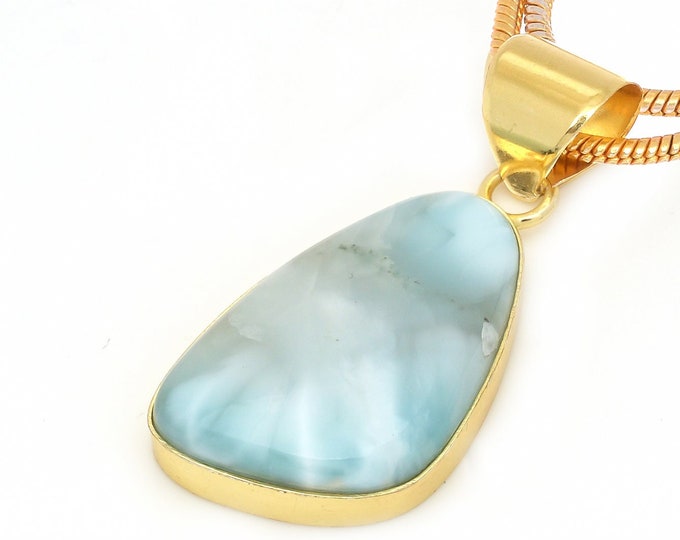 Larimar Pendant Necklaces & FREE 3MM Italian 925 Sterling Silver Chain GPH517