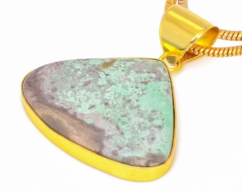 Variscite 24K Gold Pendant Necklace
