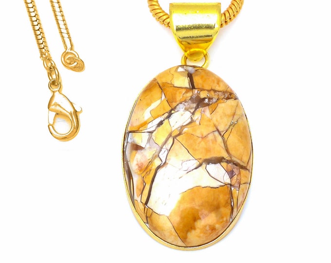 Brecciated Mookaite Pendant Necklaces & FREE 3MM Italian 925 Sterling Silver Chain GPH300