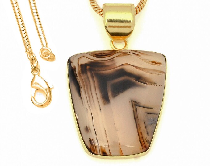 Scenic Agate Pendant Necklaces & FREE 3MM Italian 925 Sterling Silver Chain GPH1763