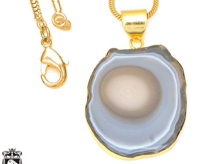 Agate Stalactite Pendant Necklaces & FREE 3MM Italian 925 Sterling Silver Chain GPH30