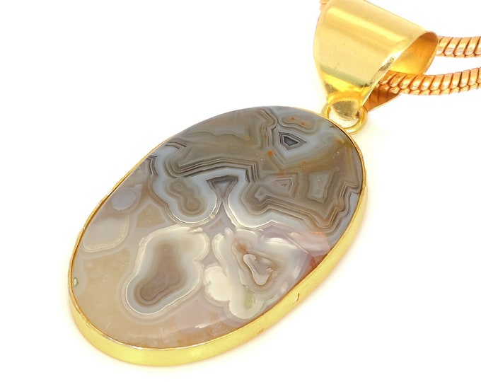 Stick Agate Pendant Necklaces & FREE 3MM Italian 925 Sterling Silver Chain GPH1570