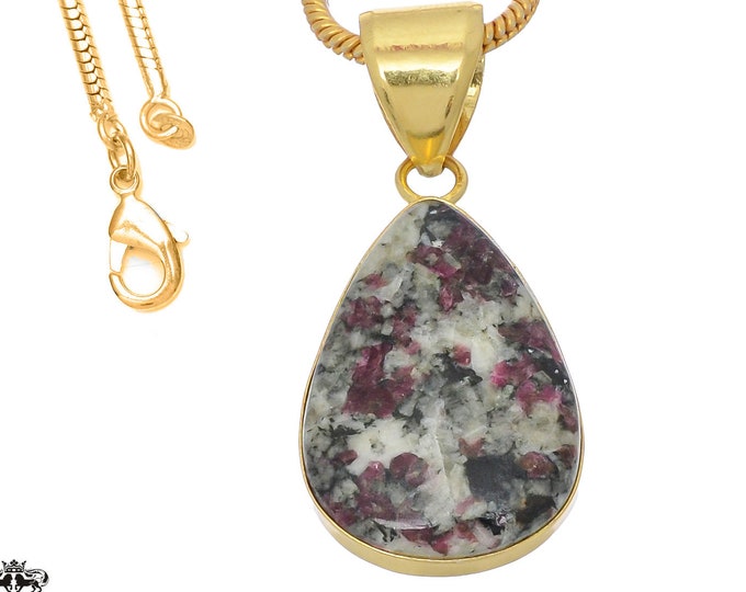 Eudialyte Pendant Necklaces & FREE 3MM Italian 925 Sterling Silver Chain GPH773