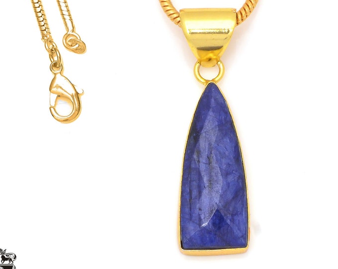 Sapphire Pendant Necklaces & FREE 3MM Italian 925 Sterling Silver Chain GPH204