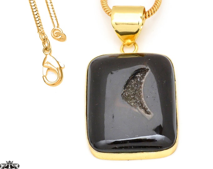 Agate Druzy Pendant Necklaces & FREE 3MM Italian 925 Sterling Silver Chain GPH484