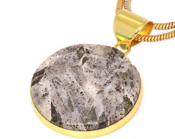 Epidote Pendant Necklaces & FREE 3MM Italian 925 Sterling Silver Chain GPH169