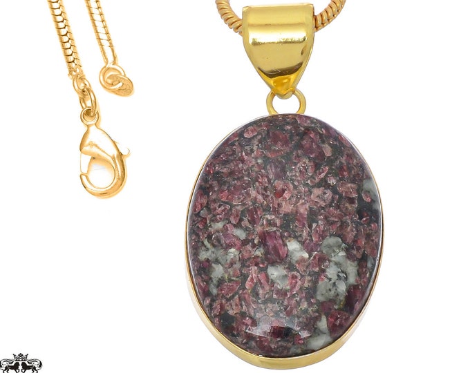 Eudialyte Pendant Necklaces & FREE 3MM Italian 925 Sterling Silver Chain GPH768