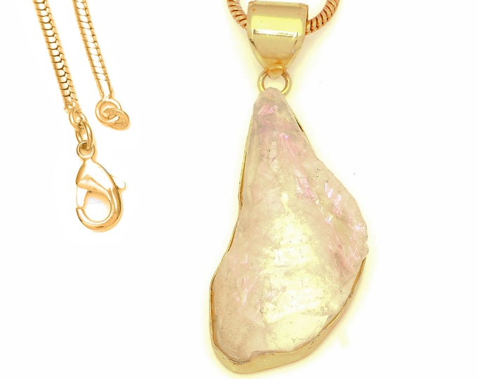 Angel Aura Quartz Pendant Necklaces & FREE 3MM Italian 925 Sterling Silver Chain GPH1719