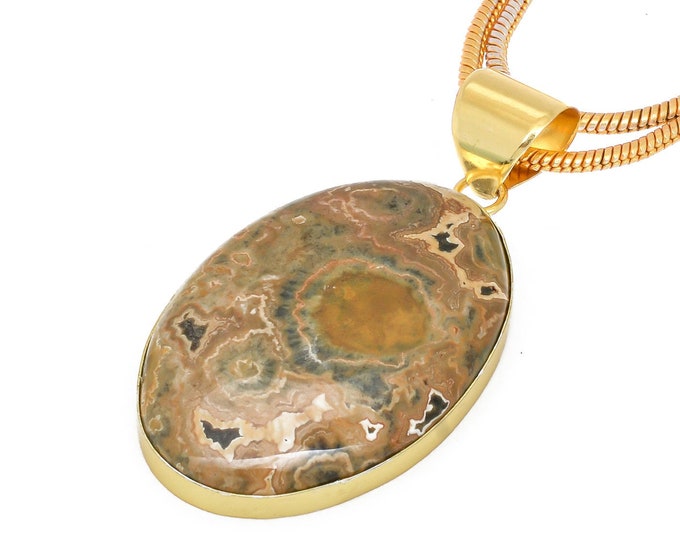 Rhyolite Pendant Necklaces & FREE 3MM Italian 925 Sterling Silver Chain GPH461