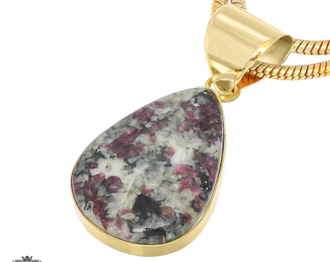 Eudialyte Pendant Necklaces & FREE 3MM Italian 925 Sterling Silver Chain GPH773