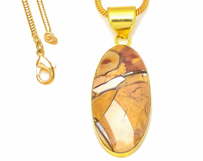 Brecciated Mookaite Pendant Necklaces & FREE 3MM Italian 925 Sterling Silver Chain GPH299