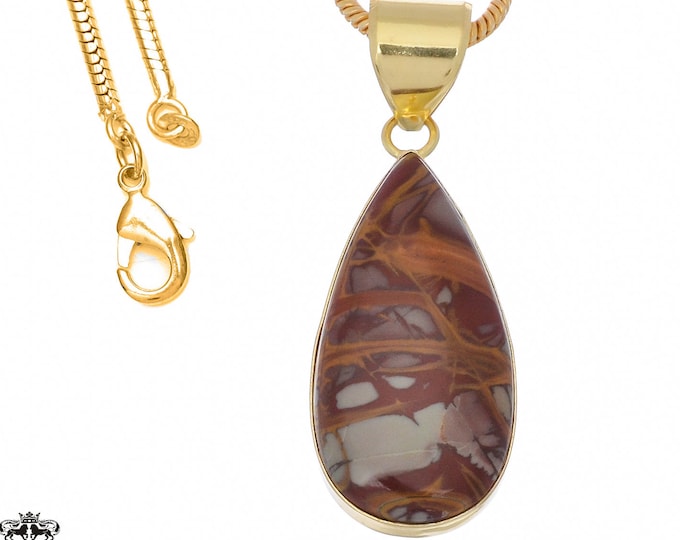 Noreena Jasper Pendant Necklaces & FREE 3MM Italian 925 Sterling Silver Chain GPH939