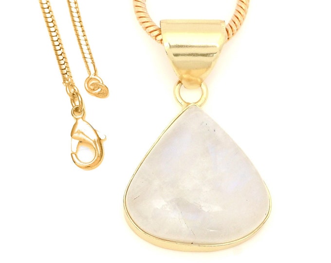 Rainbow Moonstone Pendant Necklaces & FREE 3MM Italian 925 Sterling Silver Chain GPH1666