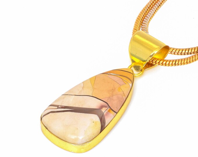 Brecciated Mookaite Pendant Necklaces & FREE 3MM Italian 925 Sterling Silver Chain GPH301