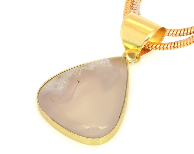 Stick Agate Pendant Necklaces & FREE 3MM Italian 925 Sterling Silver Chain GPH1580