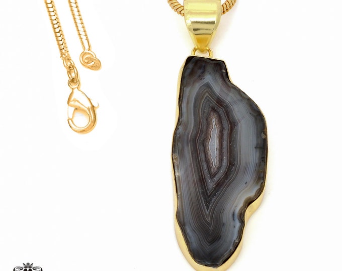 Agate Stalactite Pendant Necklaces & FREE 3MM Italian 925 Sterling Silver Chain GPH872