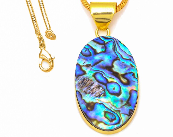 Abalone Shell Pendant Necklaces & FREE 3MM Italian 925 Sterling Silver Chain GPH259