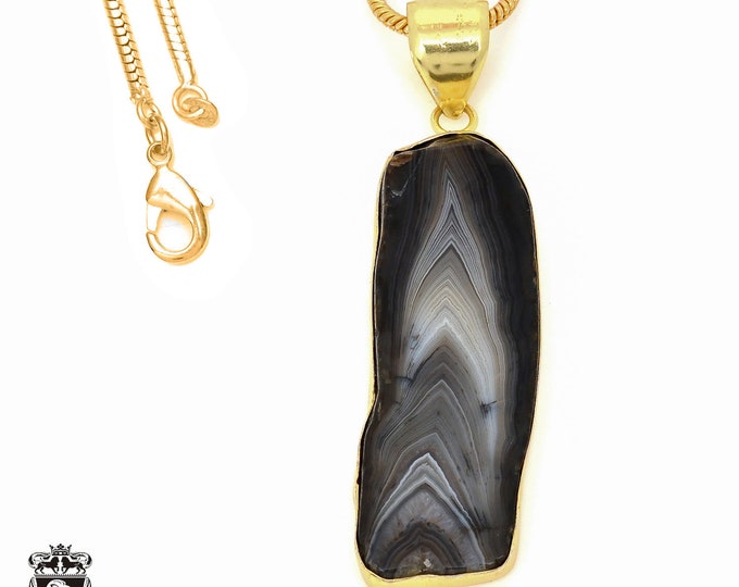 Agate Stalactite Pendant Necklaces & FREE 3MM Italian 925 Sterling Silver Chain GPH864