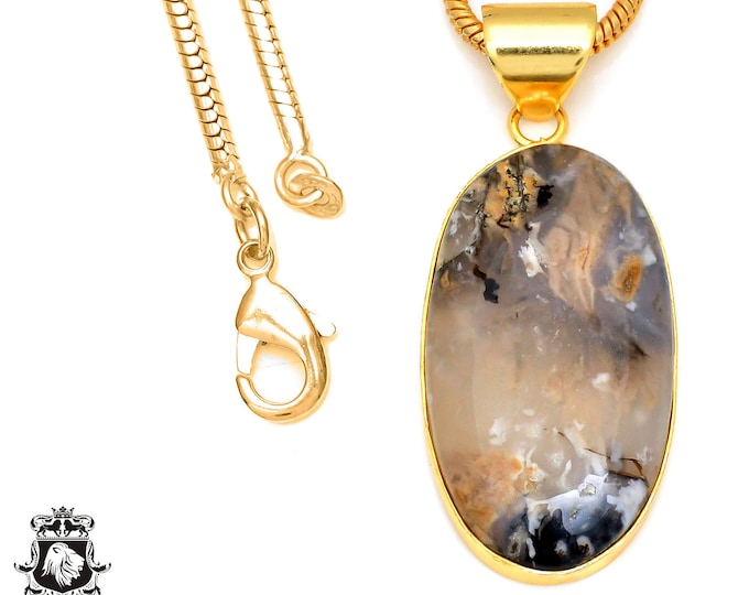 Scenic Agate Pendant Necklaces & FREE 3MM Italian 925 Sterling Silver Chain GPH442