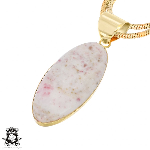 Tourmaline in Quartz Pendant Necklaces & FREE 3MM Italian 925 Sterling Silver Chain GPH928