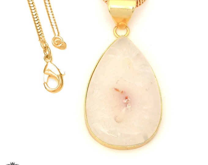 Solar Quartz Pendant Necklaces & FREE 3MM Italian 925 Sterling Silver Chain GPH1685