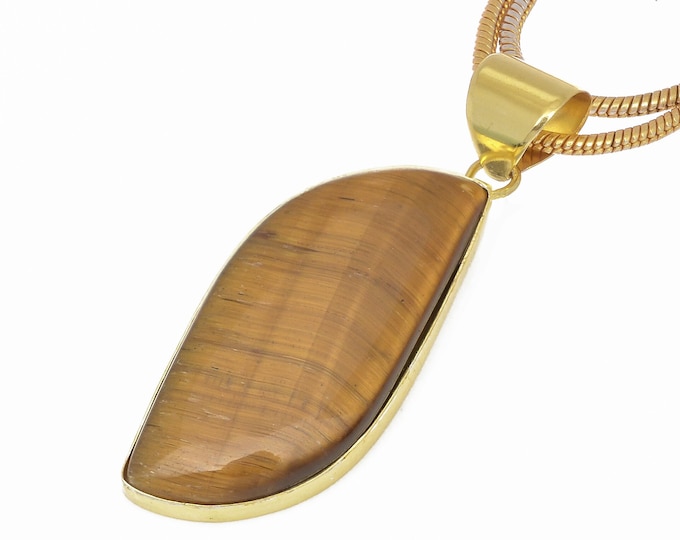 Tiger's Eye Pendant Necklaces & FREE 3MM Italian 925 Sterling Silver Chain GPH646