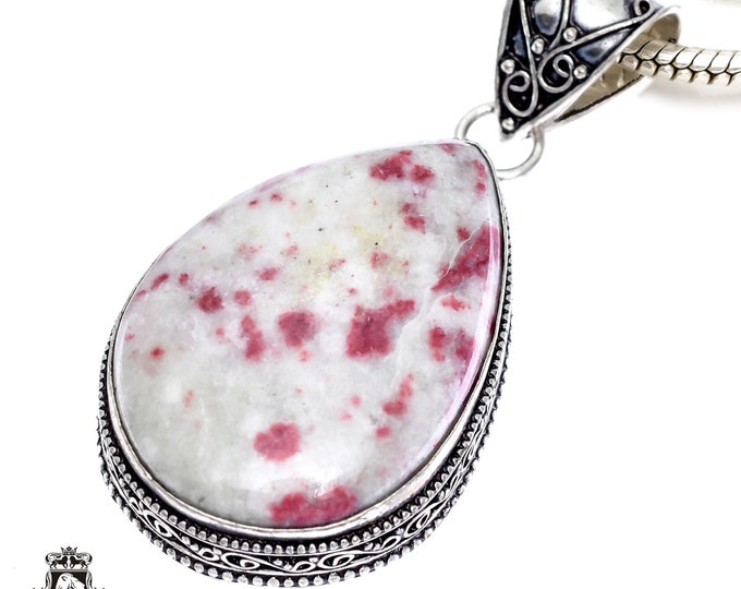 TOURMALINE Matrix In QUARTZ Pendant & FREE 3MM Italian 925 Sterling Silver Chain V402