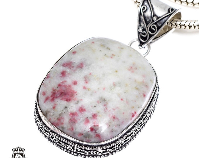 TOURMALINE Matrix In QUARTZ Pendant & FREE 3MM Italian 925 Sterling Silver Chain V406