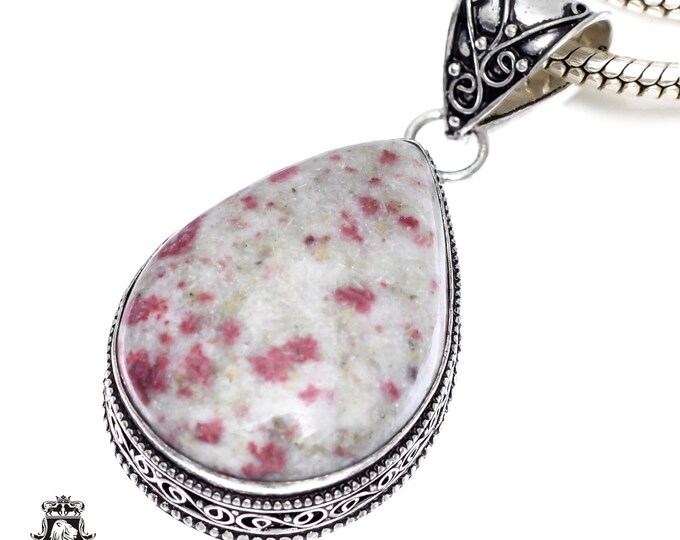 TOURMALINE Matrix In QUARTZ Pendant & FREE 3MM Italian 925 Sterling Silver Chain V407