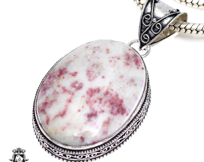 TOURMALINE Matrix In QUARTZ Pendant & FREE 3MM Italian 925 Sterling Silver Chain V411