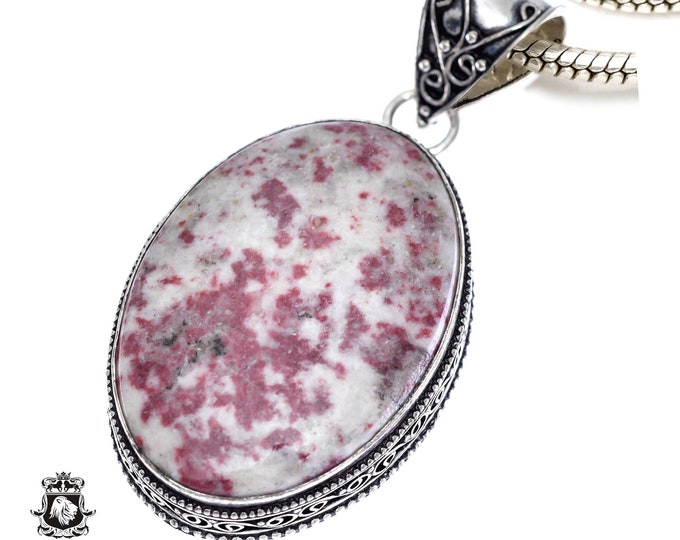 TOURMALINE Matrix In QUARTZ Pendant & FREE 3MM Italian 925 Sterling Silver Chain V399