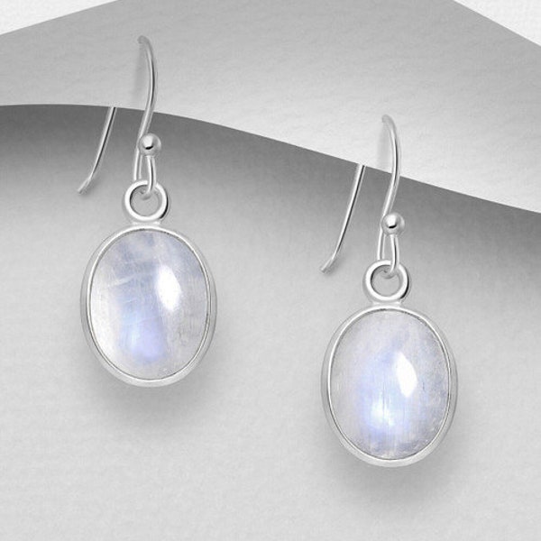 Moonstone Dangle & Drop Earrings 925 Solid (Nickel Free) Sterling Silver Earrings WHOLESALE price / Made in Canada Minimalist Earrings