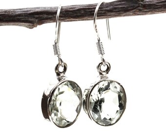 Deal of the Day! Genuine Finnish Green Amethyst Prasiolite (NOT dyed or heat treated) 925 SOLID Sterling Silver Earrings E110