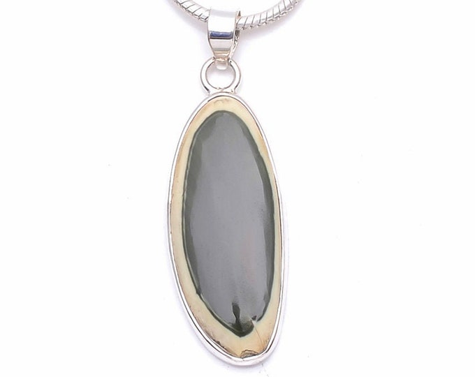 Imperial Jasper Fine 925 Sterling Silver Pendant & FREE 3MM Italian 925 Sterling Silver Chain P6336