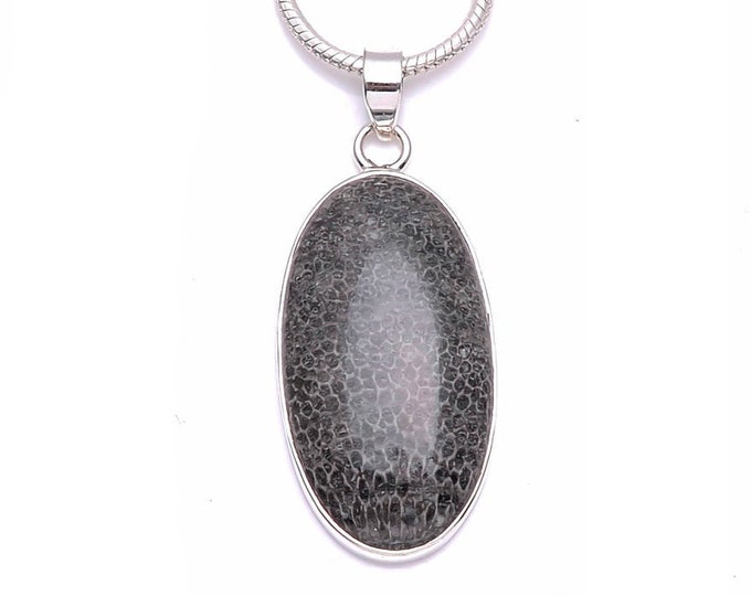 STINGRAY Coral Fine 925 Sterling Silver Pendant & FREE 3MM Italian 925 Sterling Silver Chain P6226