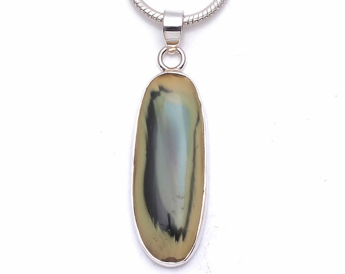 Imperial Jasper Fine 925 Pendant & FREE 3MM Italian 925 Sterling Silver Chain P6350