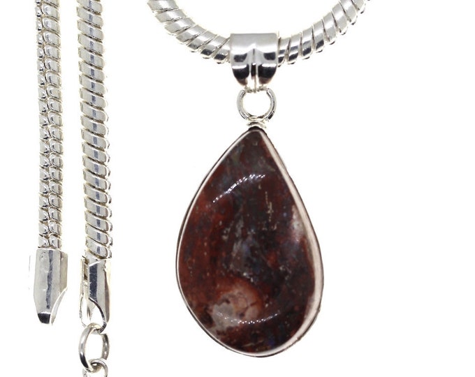 Fire Opal 925 Sterling Silver Pendant & FREE 3MM Italian 925 Sterling Silver Chain O36