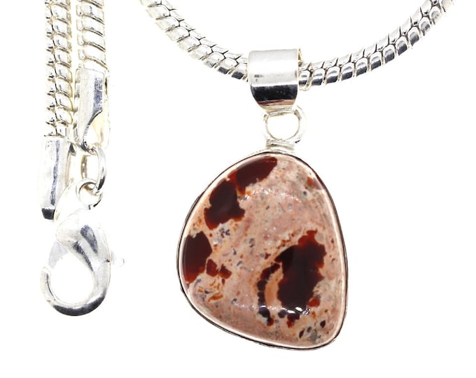 Fire Opal 925 Sterling Silver Pendant & FREE 3MM Italian 925 Sterling Silver Chain O39