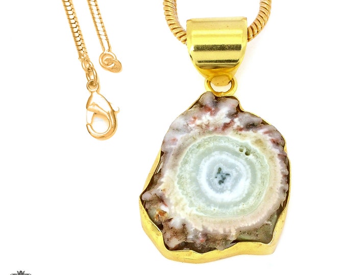 Moss Agate Stalactite Pendant Necklaces & FREE 3MM Italian 925 Sterling Silver Chain GPH1196