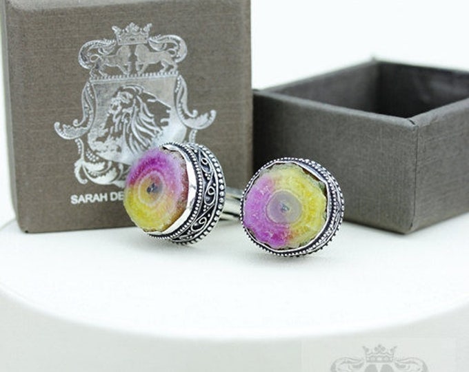 Men's cufflinks Agate Geode Drusy STALACTITE Vintage Cufflinks Men's Cufflinks Men's Accessories