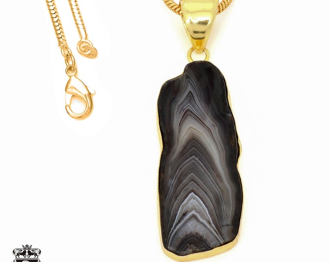 Agate Stalactite Pendant Necklaces & FREE 3MM Italian 925 Sterling Silver Chain GPH875