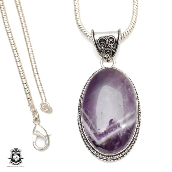 Chevron amethyst hotsell pendant