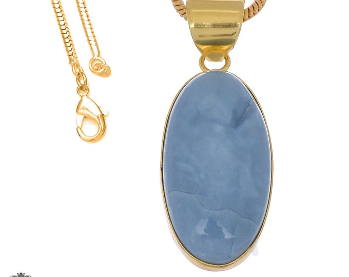 Owyhee Blue Opal Pendant Necklaces & FREE 3MM Italian 925 Sterling Silver Chain GPH1062