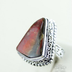 Bague fine en argent sterling 925 avec AMMOLITES CANADIENNES (sans nickel) r1606