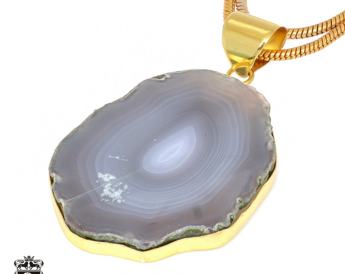 Agate Stalactite Pendant Necklaces & FREE 3MM Italian 925 Sterling Silver Chain GPH27