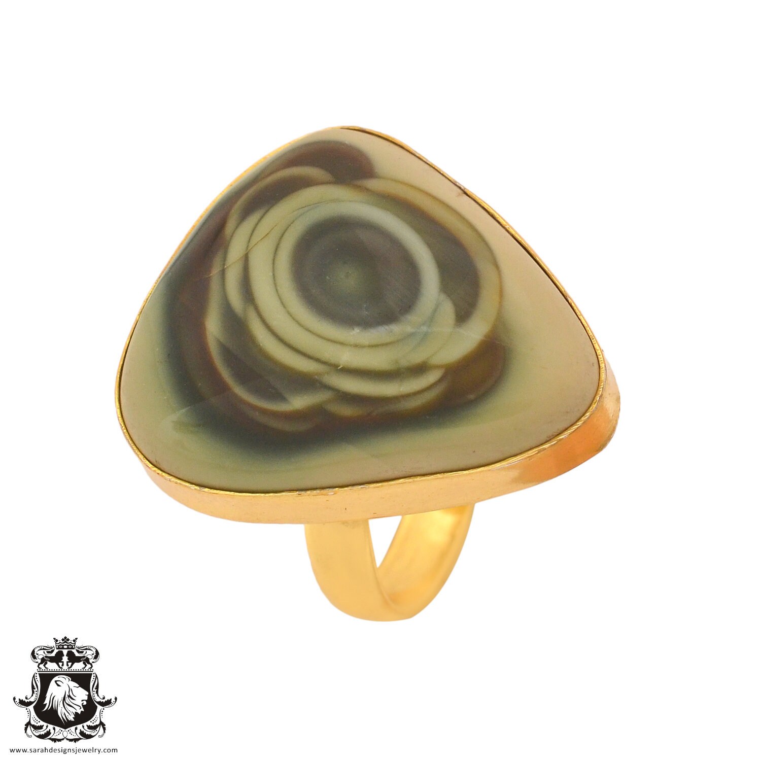 Size 5/6/7/8/9/10/11/12 Imperial Jasper Ring Meditation Ring 24K Gold Ring GPR1033