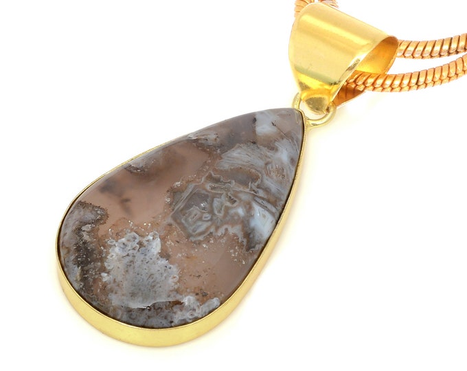 Stick Agate Pendant Necklaces & FREE 3MM Italian 925 Sterling Silver Chain GPH1594